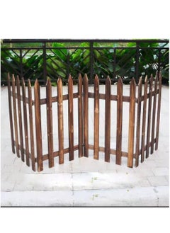 LINGWEI Wooden Picket Garden Fence Landscape Edging Border Natural Solid Wooden Fence For Home Outdoor Garden Patio Panel  - Image 4