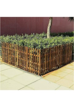 LINGWEI Wooden Picket Garden Fence Landscape Edging Border Natural Solid Wooden Fence For Home Outdoor Garden Patio Panel  - Image 2