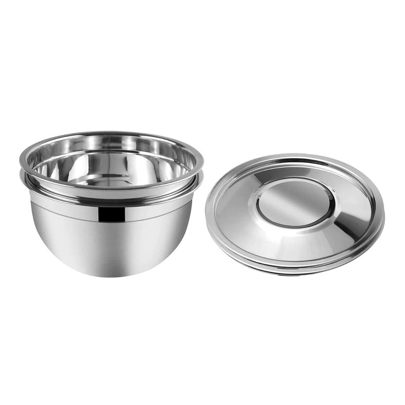 EVK® Serving and Mixing Bowls Set of 5 With Stainless Steel Lid, Food Grade, Non-Toxic, Matt Finish, BPA Free - Image 4