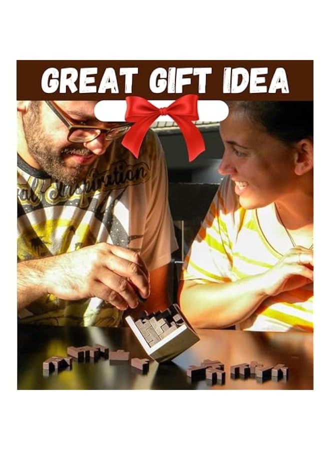 دوركو صندوق اللغز ثلاثي الأبعاد الخشبي الأصلي: لعبة مسلية وتحفز عقل الأطفال من 8 إلى 12 عامًا والكبار (لون بني). - Image 2