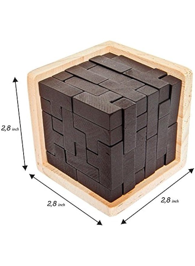 دوركو صندوق اللغز ثلاثي الأبعاد الخشبي الأصلي: لعبة مسلية وتحفز عقل الأطفال من 8 إلى 12 عامًا والكبار (لون بني). - Image 4