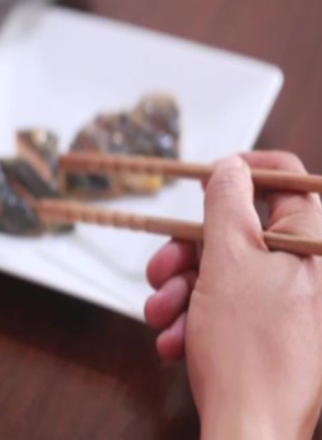 Baal Reusable Wooden Chopstick Set for Kids and Adults Easy to Use (Set of 6) - Image 3