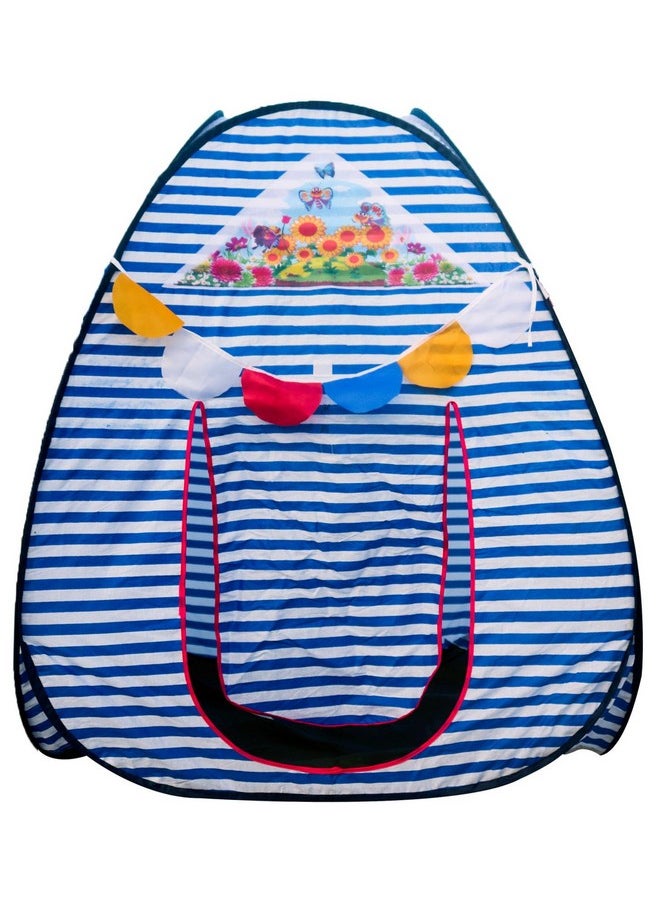 HomeCute Homecute Igloo Type Foldable Popup Kid's Play Tent House (Small Size Blue-White)  - Image 2