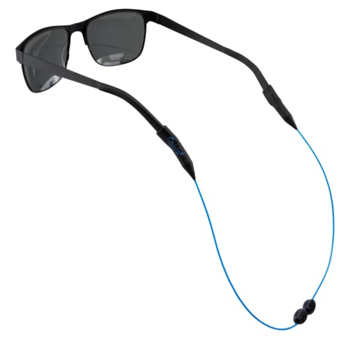 Cablz Monoz Adjustable Eyewear Retainer | Monofilament-Like Line, Adjustable, Off-The-Neck Eyewear Retainer Strap, 14in (Blue) - Image 1