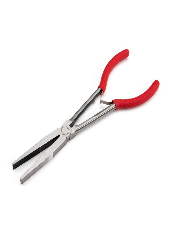 Steelman 11-inch Extra-Long Reach Flat Nose Duckbill Pliers, Textured Jaws for Grip, Spring Assist, Durable Steel, 3-⅛-inch Jaws, Dipped Handles - Image 1