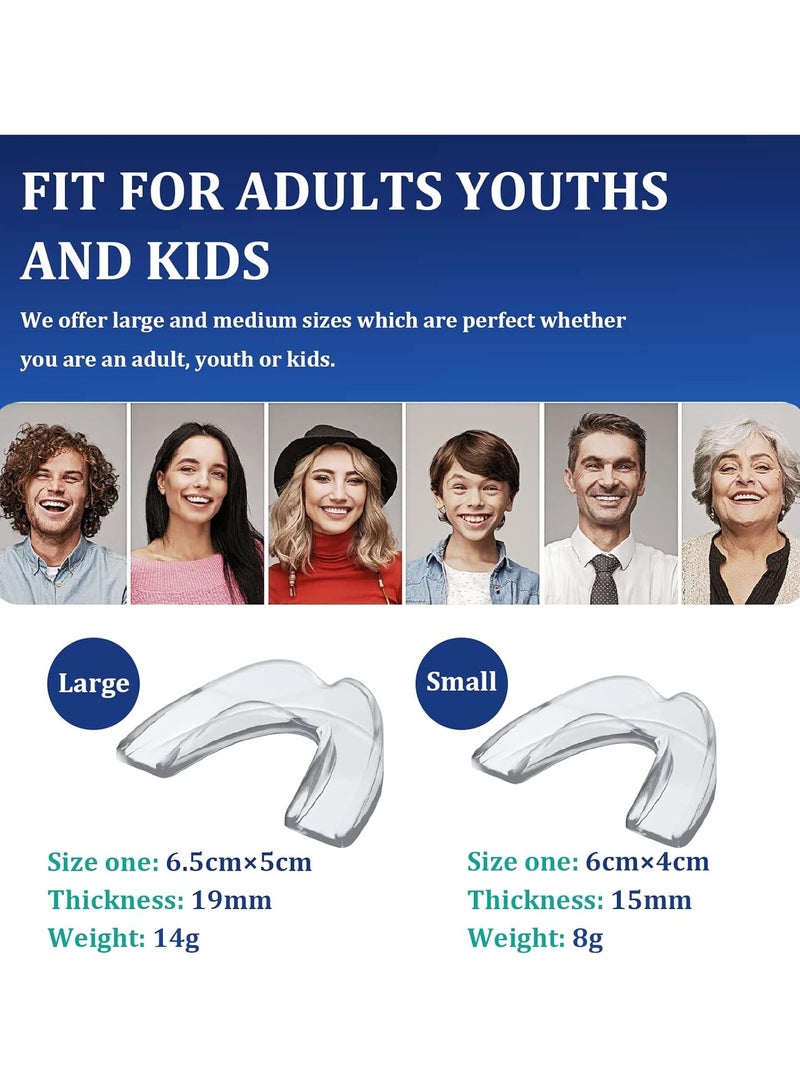 Generic Mouth Guard for Teeth Grinding, Mouth Guard for Sleeping Best Gum Shield for Grinding TeethClenching at Night, Reusable Mouth Guards Grinding Teeth for Adults  Kids to Prevent Bruxism, 4 Pcs  - Image 3