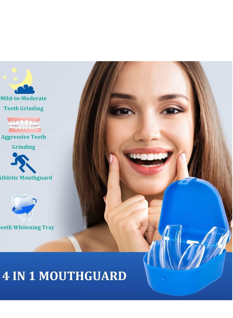 Generic Mouth Guard for Teeth Grinding, Mouth Guard for Sleeping Best Gum Shield for Grinding TeethClenching at Night, Reusable Mouth Guards Grinding Teeth for Adults  Kids to Prevent Bruxism, 4 Pcs  - Image 2