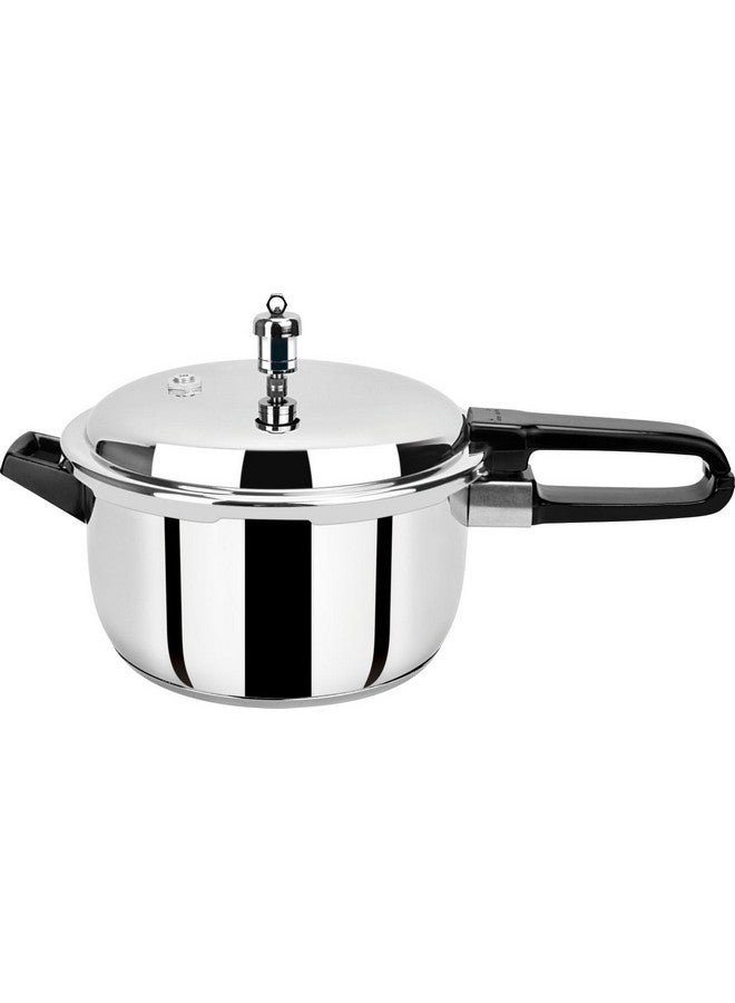 Pristine 18/8 Stainless Steel Tri Ply Induction Base Outer Lid Pressure Cooker (5 Litres, Silver) Isi Marked - Image 1