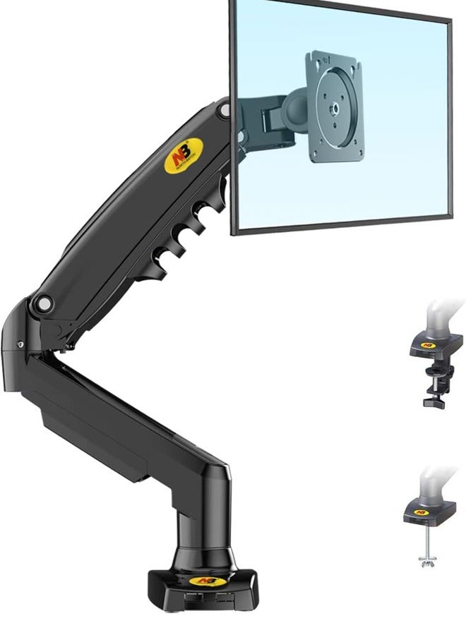 Hihonor Full Motion Swivel Monitor Arm with Gas Spring for 17-30''Computer Monitors,Monitor Desk Mount Stand(Within 2kg to 9kg)  - Image 1