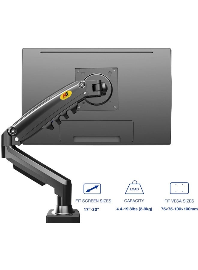 Hihonor Full Motion Swivel Monitor Arm with Gas Spring for 17-30''Computer Monitors,Monitor Desk Mount Stand(Within 2kg to 9kg)  - Image 5