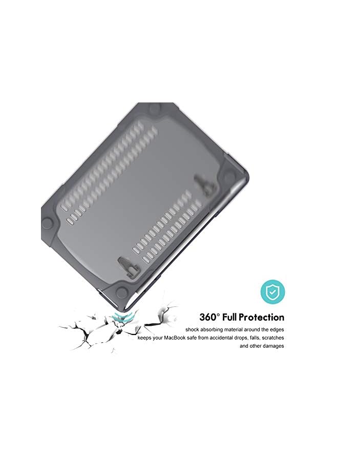 Procases MacBook Air 13 Inch Case 2018 Release A1932, Heavy Duty Slim Hard Shell Dual Layer Protective Cover with Fold Kickstand for Apple MacBook Air 13 Retina with Touch ID -Grey, PC-08361614 - Image 4