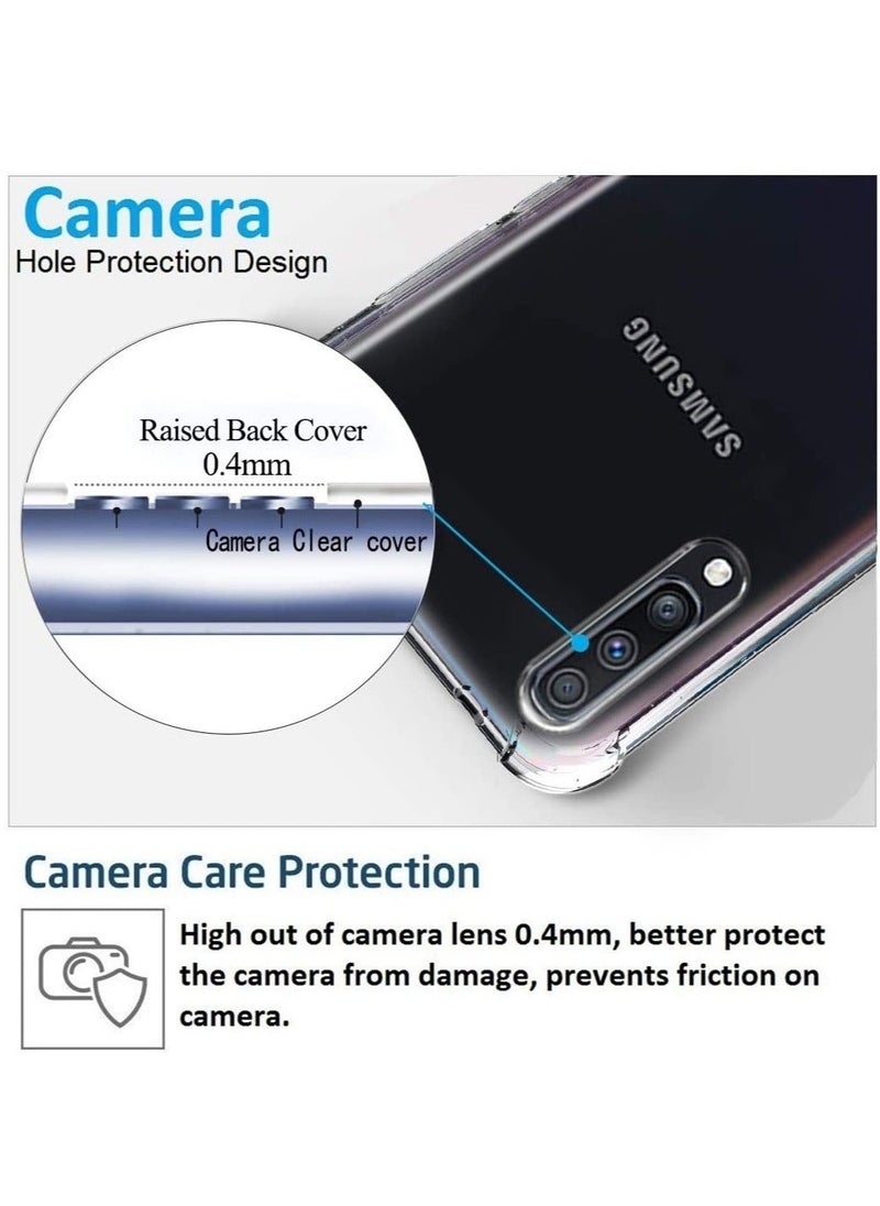 Samsung Galaxy A70 Case Cover Protective Shock Absorption Bumper soft Transparent Case (Clear)