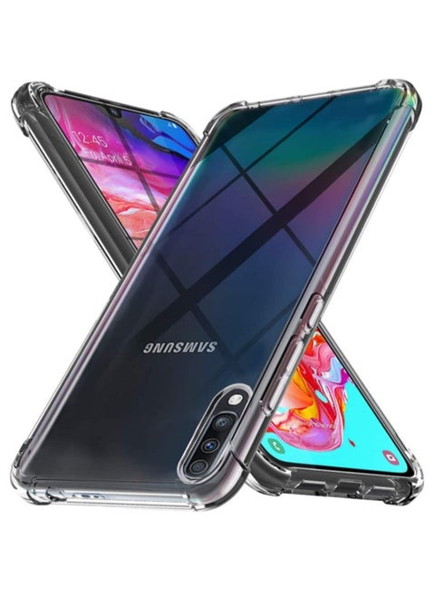 Samsung Galaxy A70 Case Cover Protective Shock Absorption Bumper soft Transparent Case (Clear)