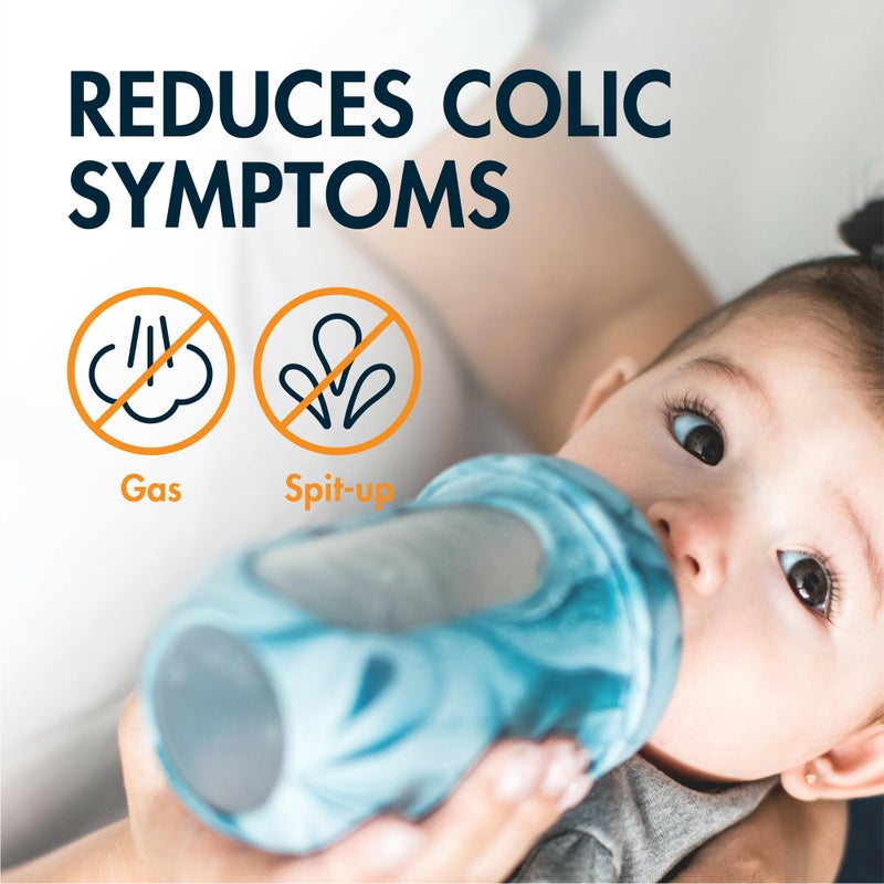 Boon Nursh Reusable Silicone Pouch Baby Bottles - Medium Flow Nipple - Silicone Baby Bottle Pouch and Nipple - Baby Feeding Essentials - Tie Dye - 3-6 Months - 3 Count - 8 Ounce - Image 2