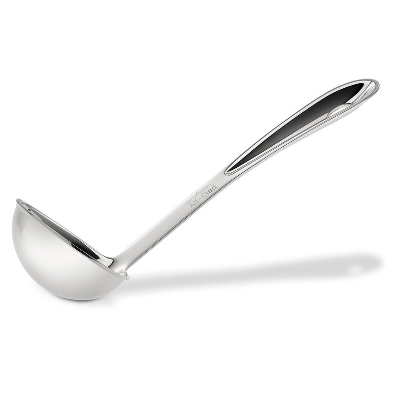 All-Clad Specialty Stainless Steel Kitchen Gadgets Soup Ladle Kitchen Tools, Kitchen Hacks Silver - Image 1