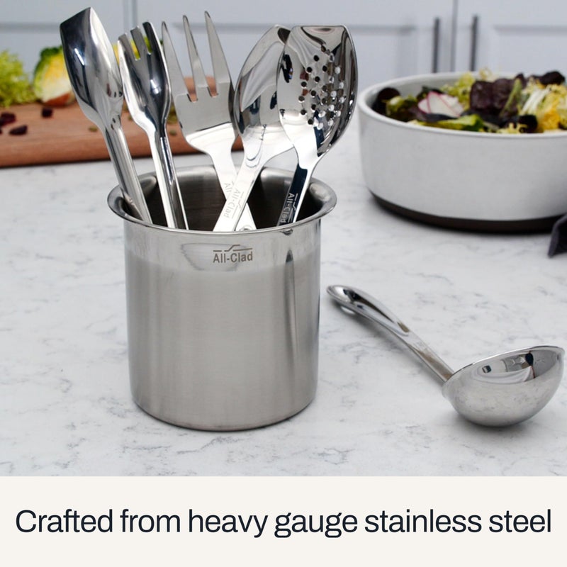 All-Clad Specialty Stainless Steel Kitchen Gadgets Soup Ladle Kitchen Tools, Kitchen Hacks Silver - Image 3