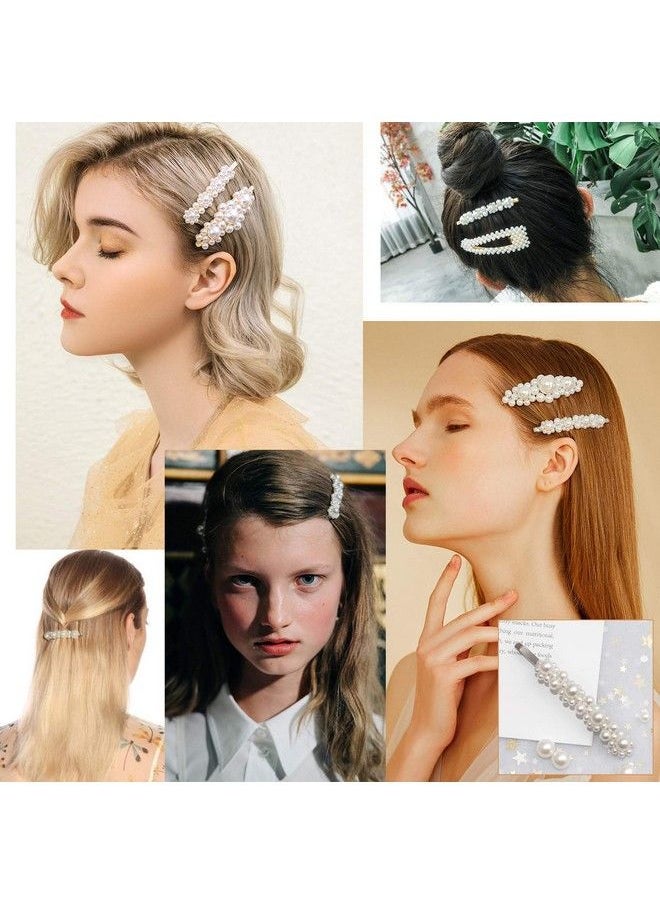 GoldenLight 7Pcs Pearl Hair Clips For Women Girls Pearl Hair Barrettes Hair Pins Bling Elegant Headwear Barrette Styling Accessories  - Image 5