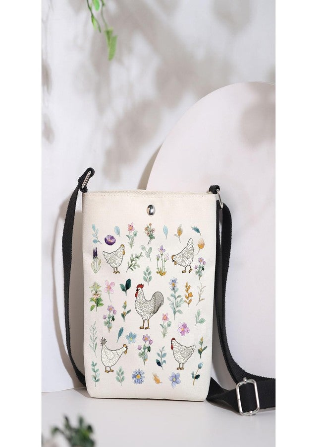 MAOFAED Flower Chicken Crossbody Bag, Floral Chicken Gift, Chicken Lover Gift, Farmerhouse Gift, Farmer Gift (flower chicken) - Image 3