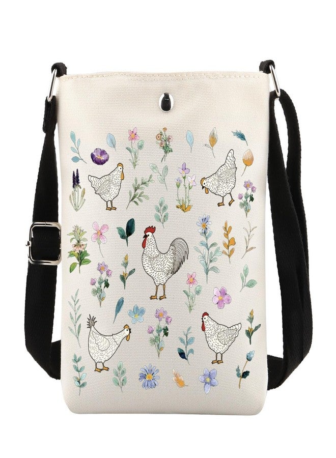 MAOFAED Flower Chicken Crossbody Bag, Floral Chicken Gift, Chicken Lover Gift, Farmerhouse Gift, Farmer Gift (flower chicken) - Image 1