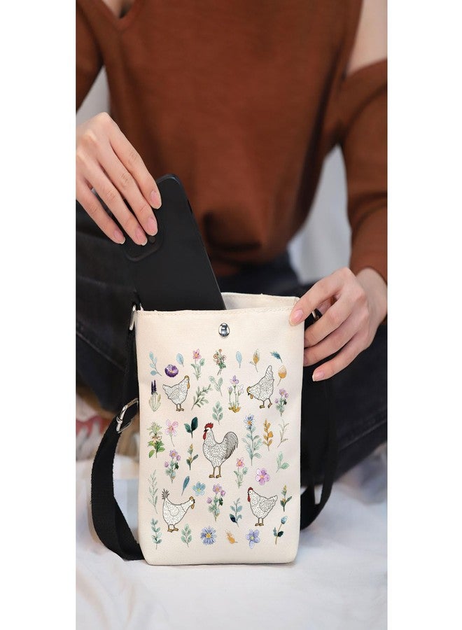 MAOFAED Flower Chicken Crossbody Bag, Floral Chicken Gift, Chicken Lover Gift, Farmerhouse Gift, Farmer Gift (flower chicken) - Image 5