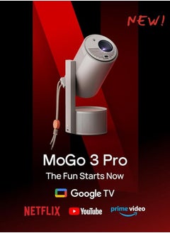 XGIMI MoGo 3 Pro 1080P Portable Projector, Google TV with Licensed Netflix, Build-in Adjustable Stand, Mini Projector Supports Power Banks, 450 ISO Lumens, ISA 2.0, 2 x 5W Harman Kardon  - Image 4