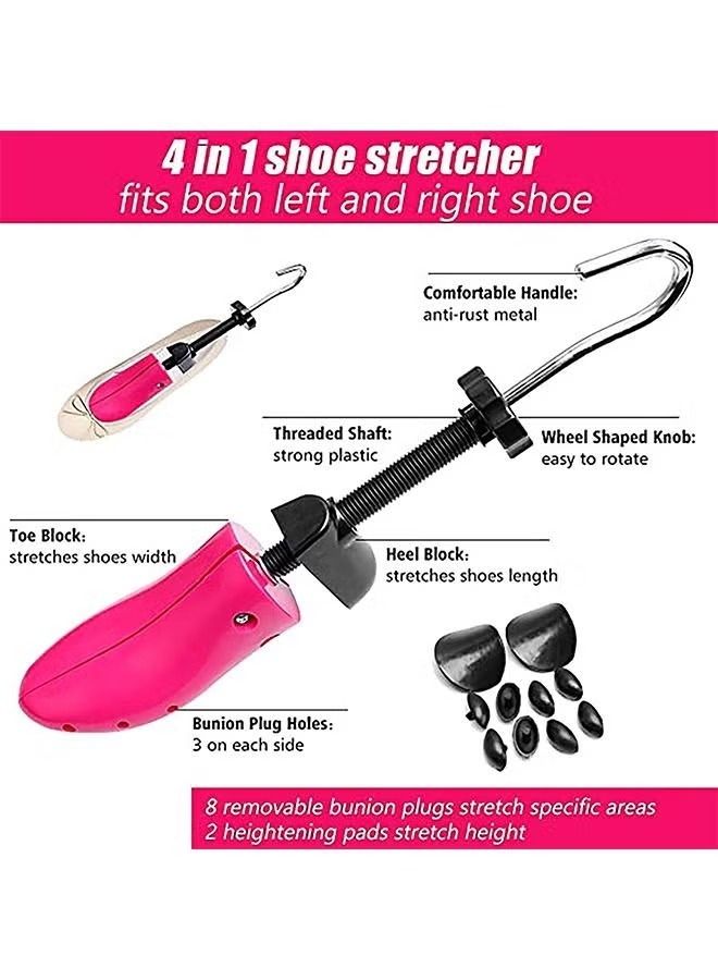 XiuWoo Plastic Shoe Stretcher Shoe Tree Expander Widener Adjustable Length Width for Women with Shoe Horn and Storage Bag  - Image 3