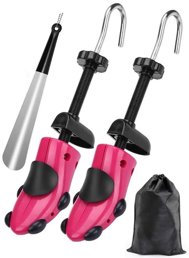 XiuWoo Plastic Shoe Stretcher Shoe Tree Expander Widener Adjustable Length Width for Women with Shoe Horn and Storage Bag  - Image 1
