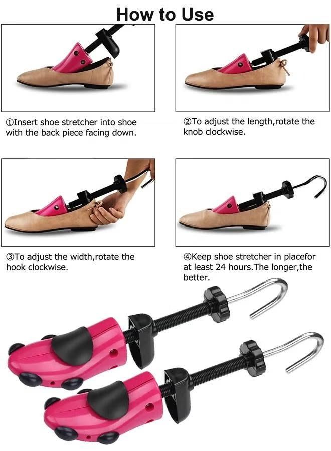 XiuWoo Plastic Shoe Stretcher Shoe Tree Expander Widener Adjustable Length Width for Women with Shoe Horn and Storage Bag  - Image 5