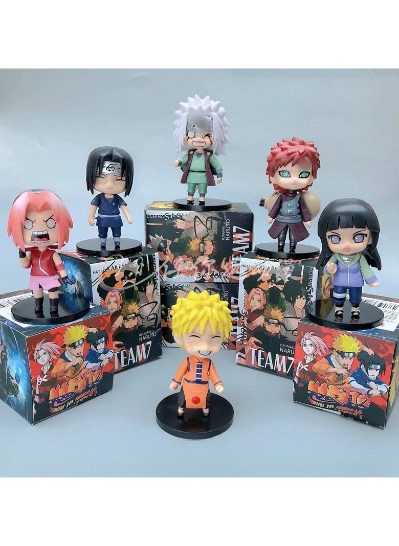 KUYING New Q Version Naruto Figurine Set Of 8 Pieces 