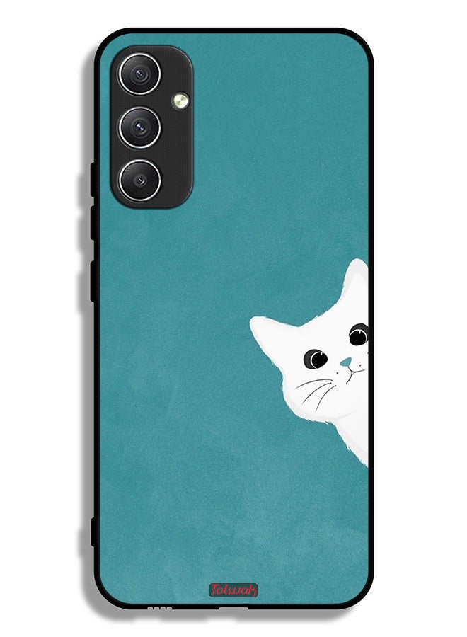 Tolwak Samsung Galaxy A34 5G Protective Case Cover Cat Appearing - Image 1