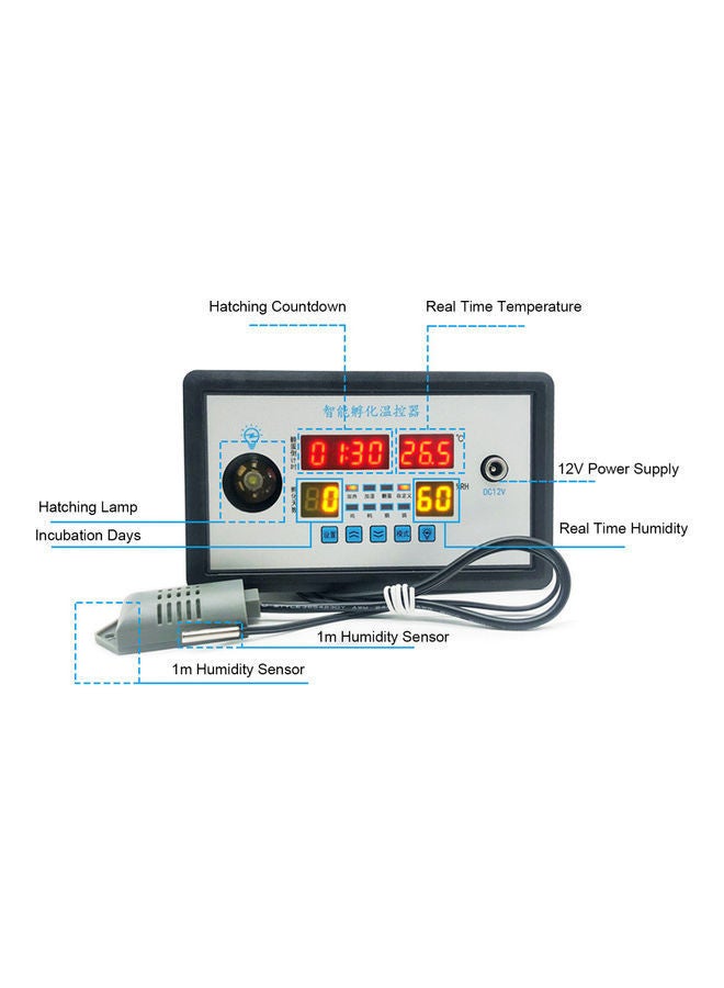 NIBEMINENT Temperature Controller with LCD Display Multicolour - Image 4