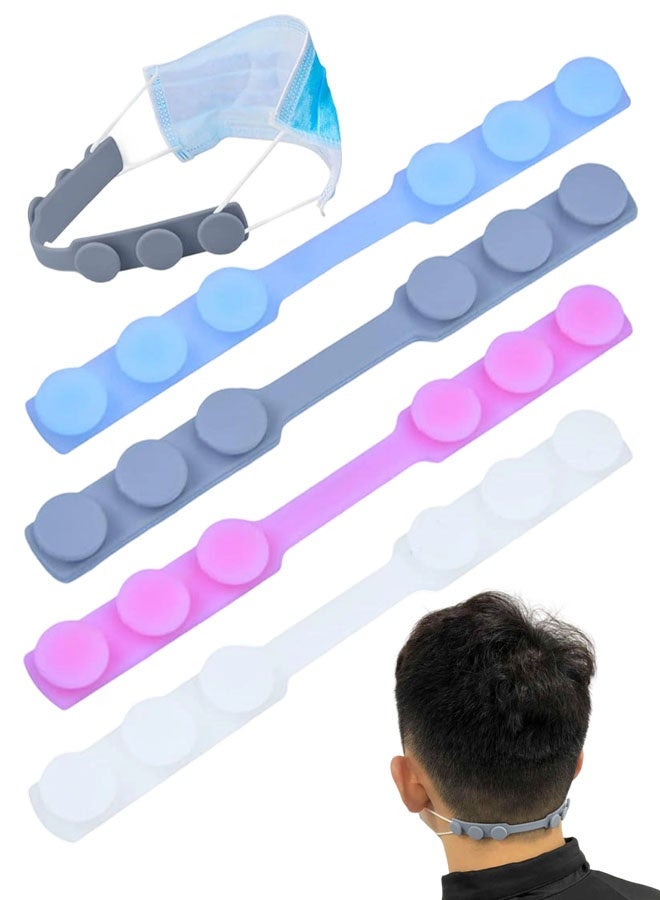 4 PCS Mask Strap Extender, Anti-Tightening Mask Holder Hook Ear Strap Accessories Ear Grips Extension Mask Buckle Ear Pain Relieved Four Colours - Image 1