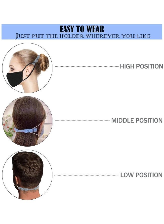 4 PCS Mask Strap Extender, Anti-Tightening Mask Holder Hook Ear Strap Accessories Ear Grips Extension Mask Buckle Ear Pain Relieved Four Colours - Image 4