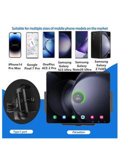 General 10W Qi Wireless Car Charger Stand for Samsung Galaxy Z Fold5 Fold4 Fold3 Fold2 Fold S23 Ultra Google Pixel 7 Pro for iPhone 15 Pro Max Phone Auto Clip Fast Charger  - Image 2