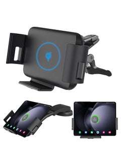 General 10W Qi Wireless Car Charger Stand for Samsung Galaxy Z Fold5 Fold4 Fold3 Fold2 Fold S23 Ultra Google Pixel 7 Pro for iPhone 15 Pro Max Phone Auto Clip Fast Charger  - Image 1
