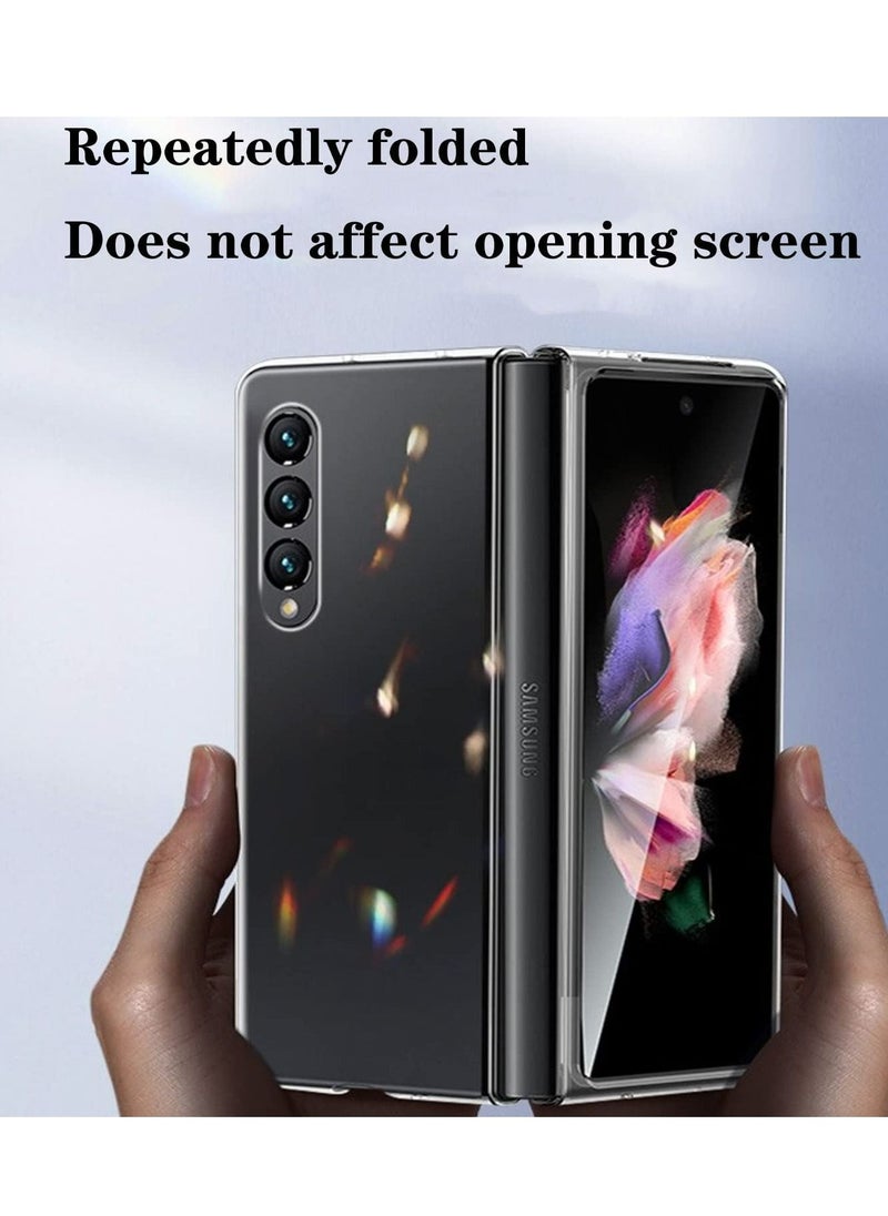 Rock Pow جراب هاتف Samsung Galaxy Z Fold 4 شفاف، غطاء صلب رفيع للغاية من البولي كربونات حماية كاملة، غطاء حماية متين لهاتف Z Fold 4 5G 2022  - Image 5
