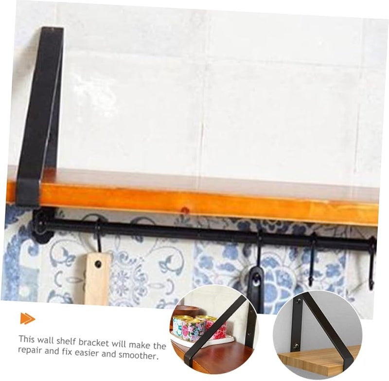 Heavy Duty Wall Shelf Brackets 2 Pack Angled Decorative Supports For Kitchen Bathroom Living Room - Image 4