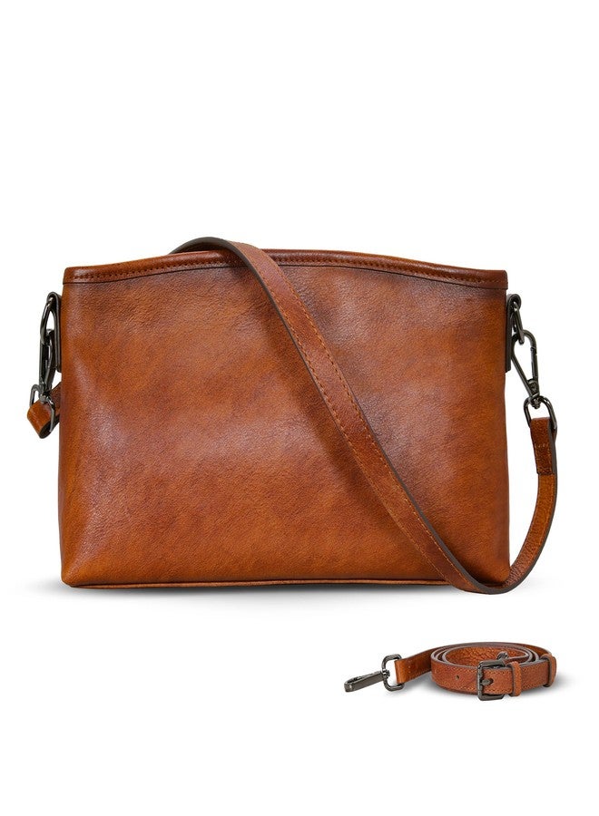 HESHE Genuine Leather Purses for Women Brown Crossbody Bag Designer Women’s Shoulder Purses and Hobo Handbags Medium Satchel Purse Work Bag (Brown) - Image 2