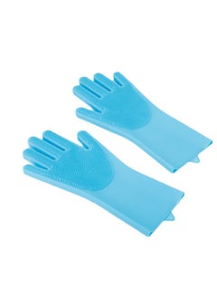 Generic Pet Grooming Gloves, Dog Washing Gloves with High-Density Teeth, Heat Resistant Silicone Cat Hair Remover with Enhanced Five Finger Design, Bathing and Massaging for Dogs and Cats  - Image 1
