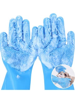 Generic Pet Grooming Gloves, Dog Washing Gloves with High-Density Teeth, Heat Resistant Silicone Cat Hair Remover with Enhanced Five Finger Design, Bathing and Massaging for Dogs and Cats  - Image 3