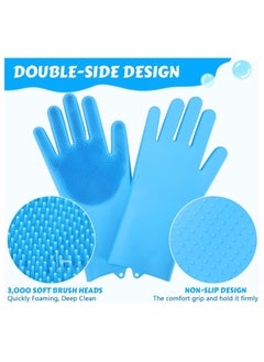 Generic Pet Grooming Gloves, Dog Washing Gloves with High-Density Teeth, Heat Resistant Silicone Cat Hair Remover with Enhanced Five Finger Design, Bathing and Massaging for Dogs and Cats  - Image 5