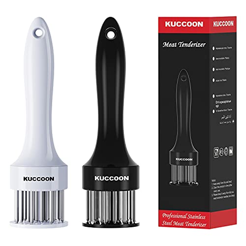 KUCCOON Meat Tenderizer Tool (2-Pack) Stainless Steel Needle Ultra Sharp 24 Blade Tenderizer Tool for Tenderizing Beef Chicken Steak Veal Pork - Image 1