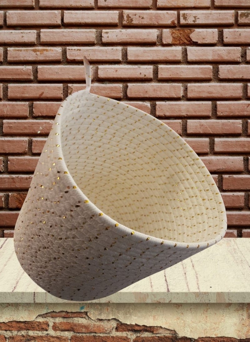 Hanging Basket Organizer made of Cotton Rope 22 cm - Image 5