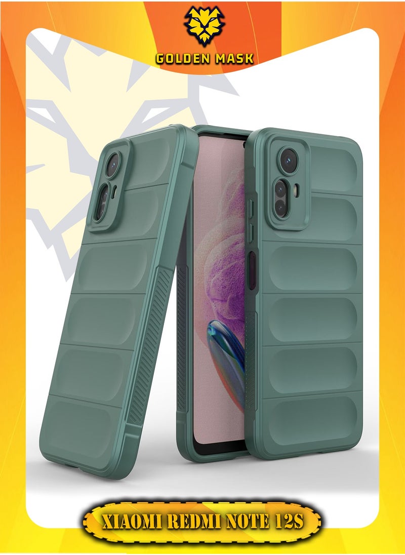 جولدن ماسك - شاومى ريدمى نوت 12 اس (Xiaomi Redmi Note 12S) جراب ماجيك كيس كفر حماية للهاتف - (اخضر) - Image 1
