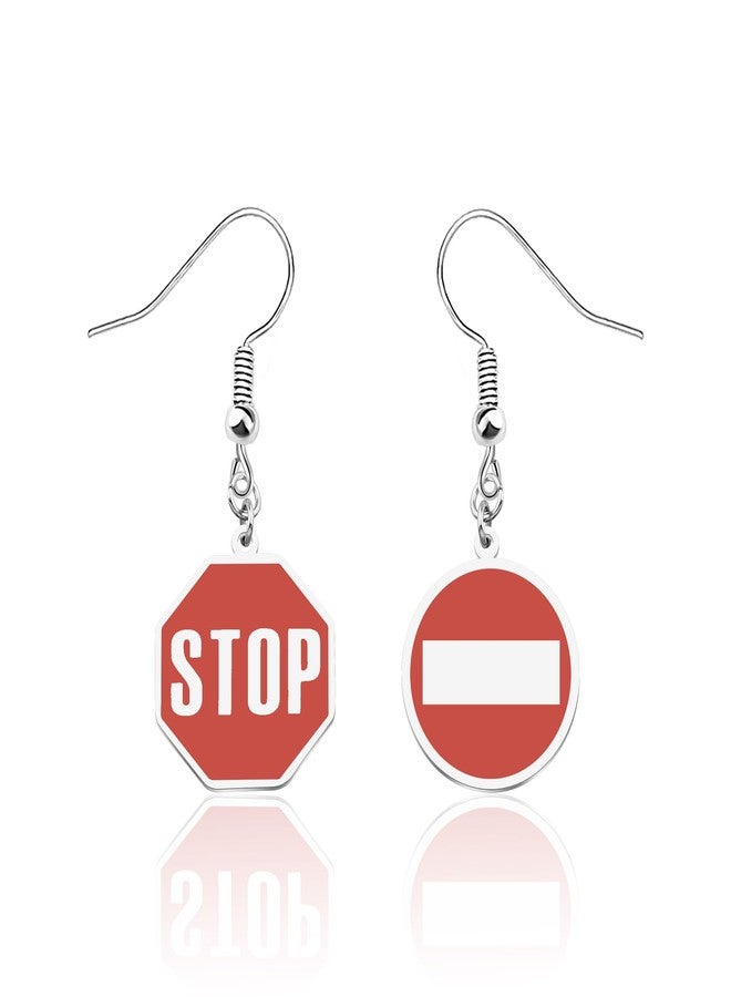 AKTAP Red Stop Sign Gift Crossing Guard Earrings School Guards Jewelry School Cro-ssing Guard Gift for Her (Crossing Guard Earrings) - Image 1