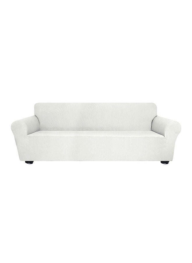 NIBEMINENT Anti-Slip Soft Sofa Cover White 38x9x27centimeter - Image 1