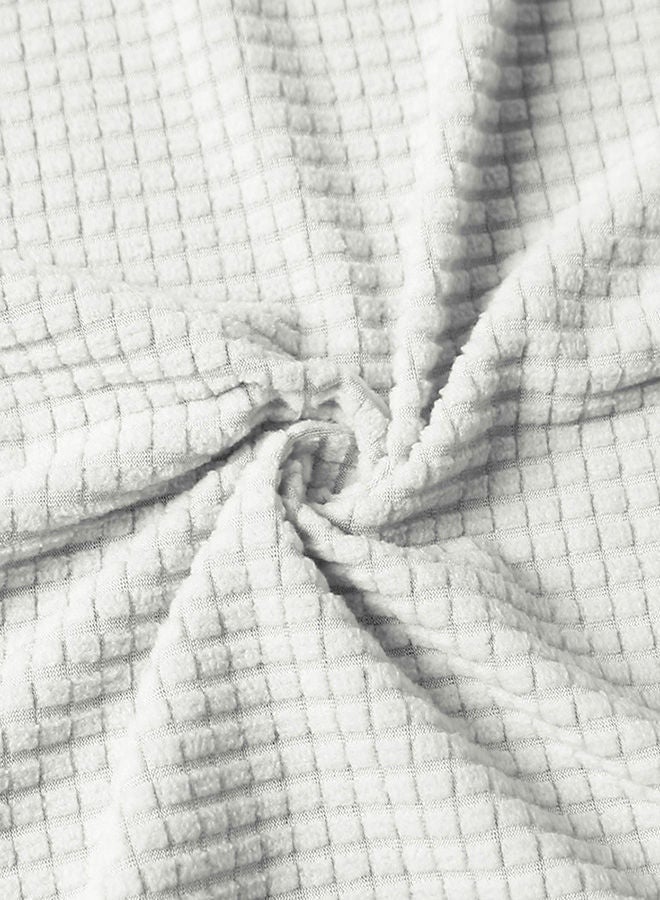 NIBEMINENT Anti-Slip Soft Sofa Cover White 38x9x27centimeter - Image 3