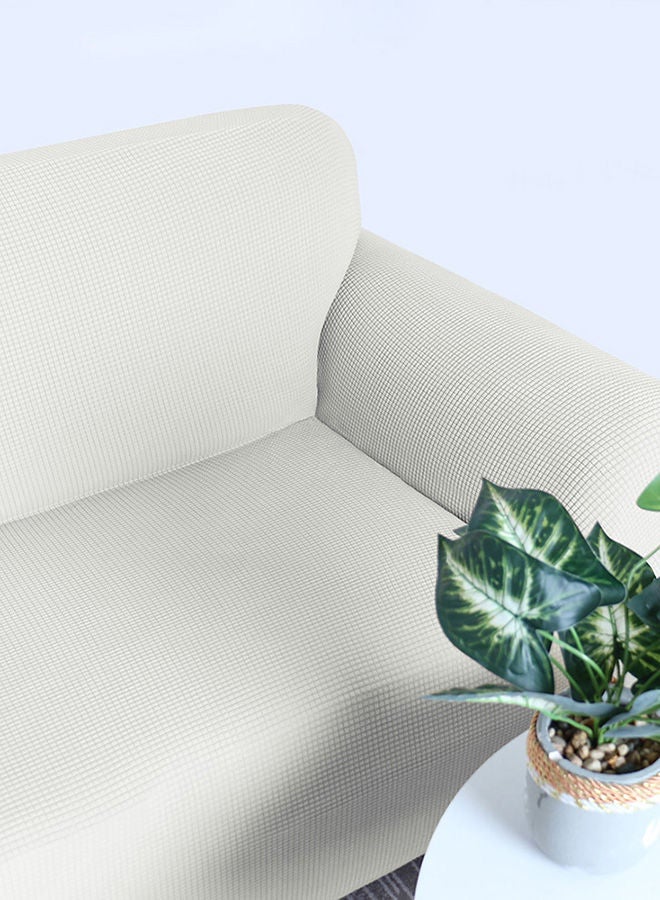 NIBEMINENT Anti-Slip Soft Sofa Cover White 38x9x27centimeter - Image 2