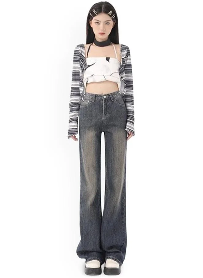 YUNIQEE Black Cotton Flared High-Rise Jeans