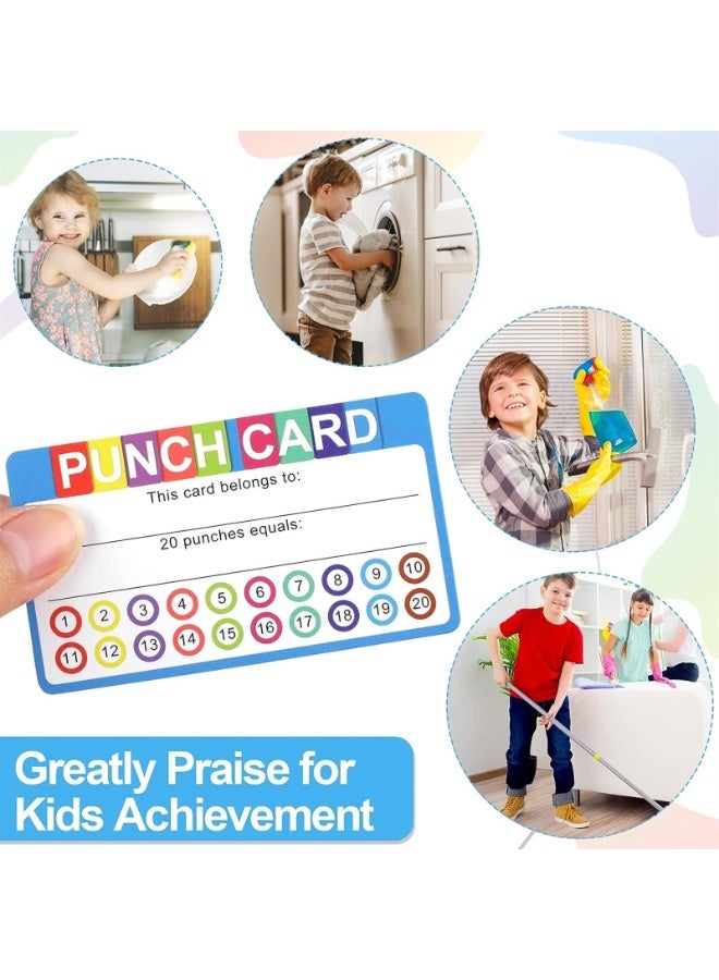 LAMAY Punch Cards for Classroom, 200 Pack Kids Behavior Reward Punch Cards, Incentive Punch Card for kids, Business, Students, Teachers, 2 Styles - Image 4